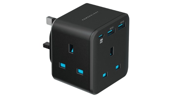 Powerology 3-Outlet Wall Socket with Fast Charging USB 1 Powerology 3-Outlet Wall Socket with Fast Charging USB