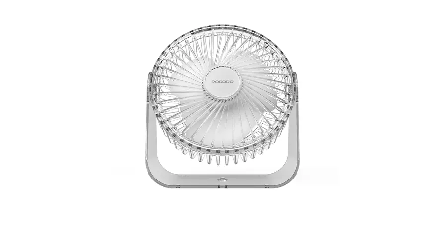 Porodo Lifestyle Portable Transparent Cooling Fan - Clear 1 Porodo Lifestyle Portable Transparent Cooling Fan - Clear