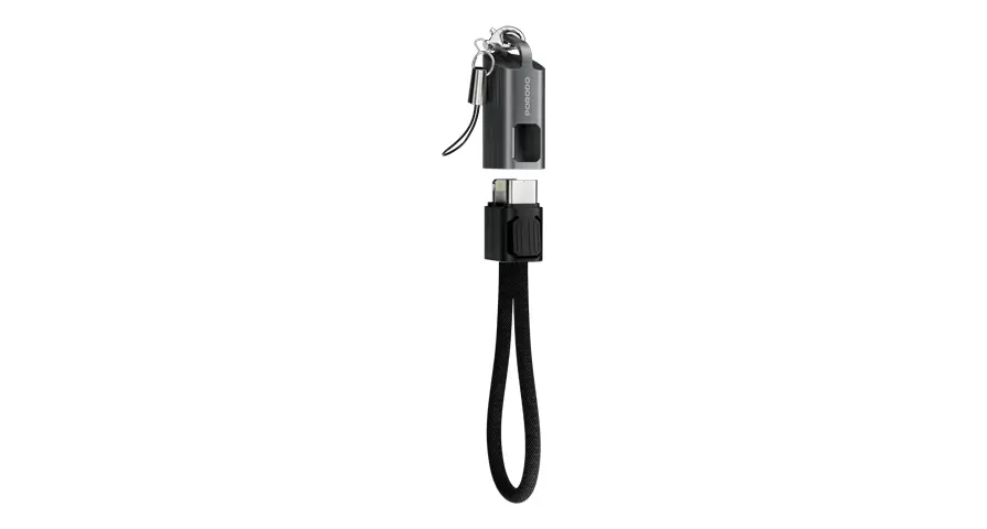 Porodo Chargeloop Keychain Data Cable USB-C to Lightning 1 Porodo Chargeloop Keychain Data Cable USB-C to Lightning