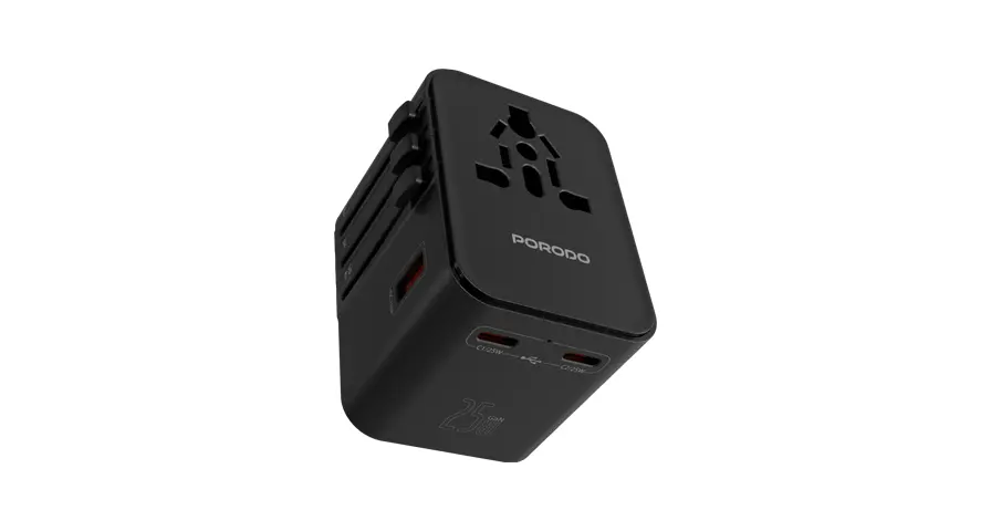 Porodo GaN Universal Travel Multi-Port Quick Charger - Black 1 Porodo GaN Universal Travel Multi-Port Quick Charger - Black