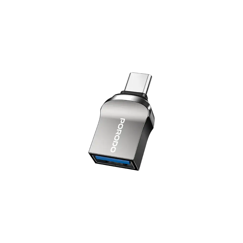 Porodo USB-C OTG Adapter - Zinc Alloy 1 Porodo USB-C OTG Adapter - Zinc Alloy