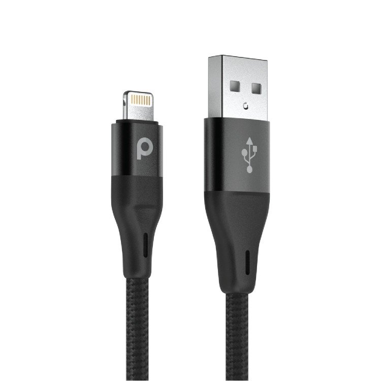 Porodo Braided Cable USB-A to Lightning 1 Porodo Braided Cable USB-A to Lightning