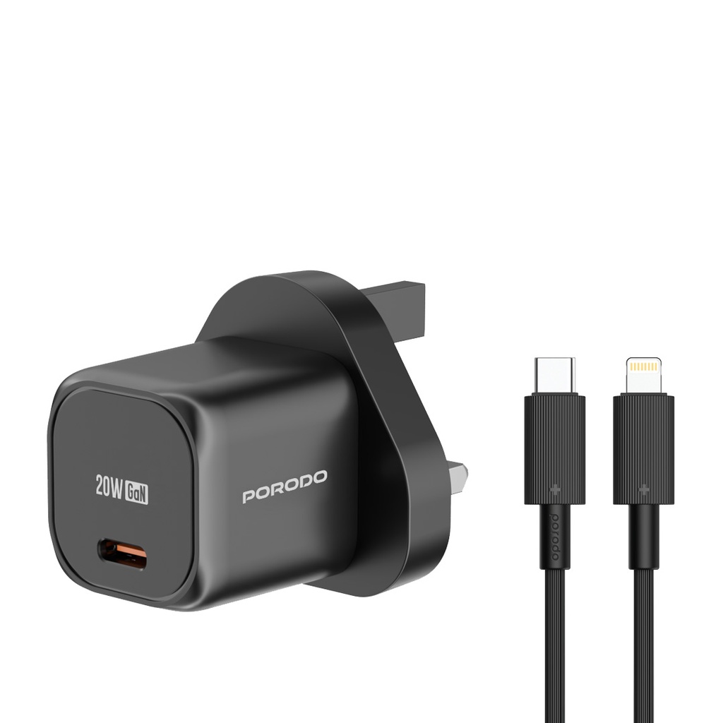 Porodo PD 20W UK Fast Charger 1 Porodo PD 20W UK Fast Charger