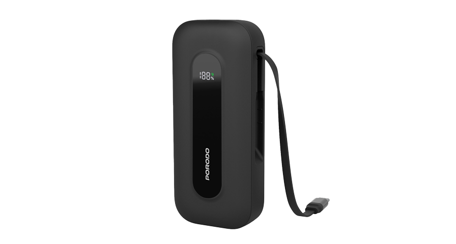 Porodo 10000mAh Power bank 58cm Retractable Type-C 1 Porodo 10000mAh Power bank 58cm Retractable Type-C