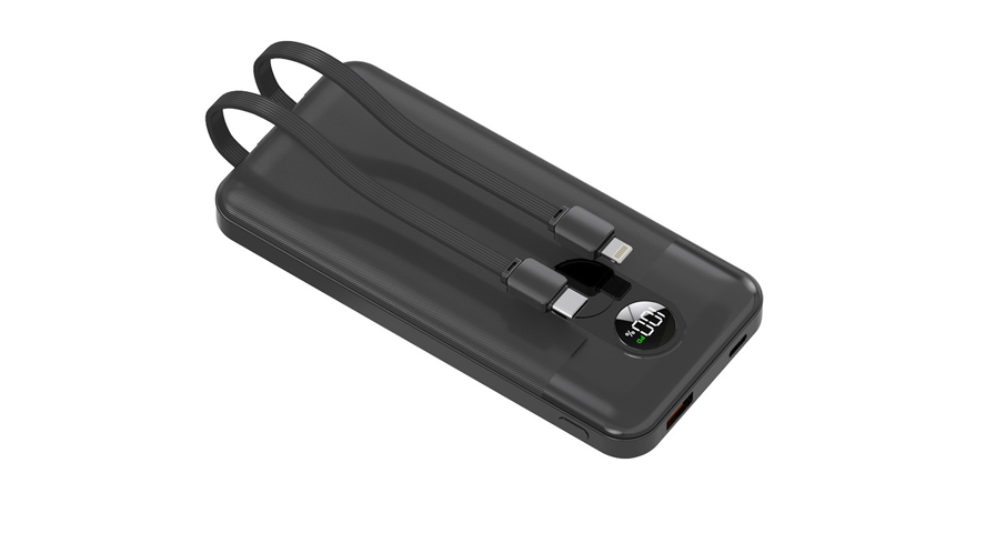 Porodo 10000mAh Powerbank Integrated Cable 1 Porodo 10000mAh Powerbank Integrated Cable