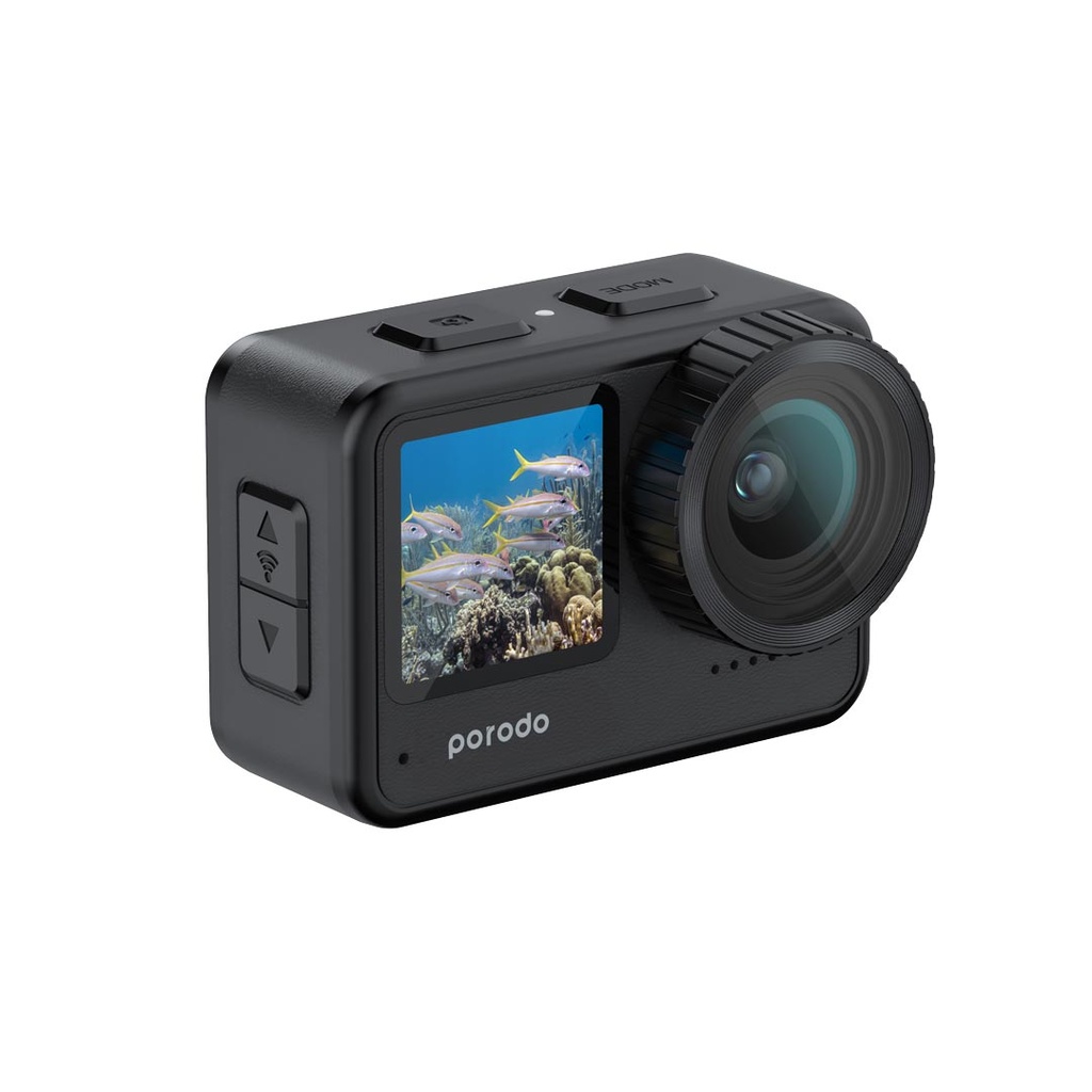 Porodo Lifestyle Fully Waterproof UHD Action Camera Dual Display With Video Stabilisation 1 Porodo Lifestyle Fully Waterproof UHD Action Camera Dual Display With Video Stabilisation