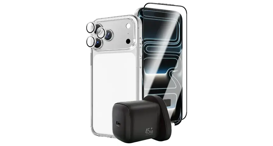 Green Lion Prime Combo 4 in 1 for iPhone 17Pro Max - Clear 1 Green Lion Prime Combo 4 in 1 for iPhone 17Pro Max - Clear