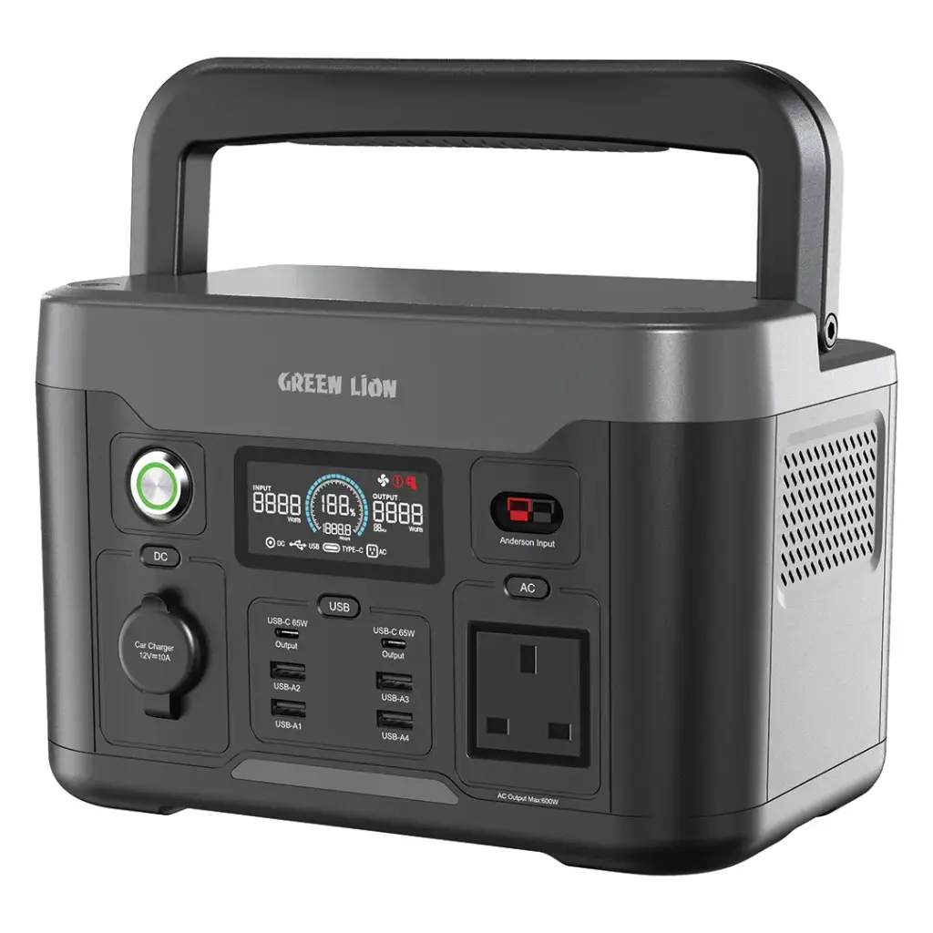 Green Lion PGX600 Power Station with 307.2Wh & 12000mAh LiFePO4 Battery 3 Green Lion PGX600 Power Station with 307.2Wh & 12000mAh LiFePO4 Battery - Image 3