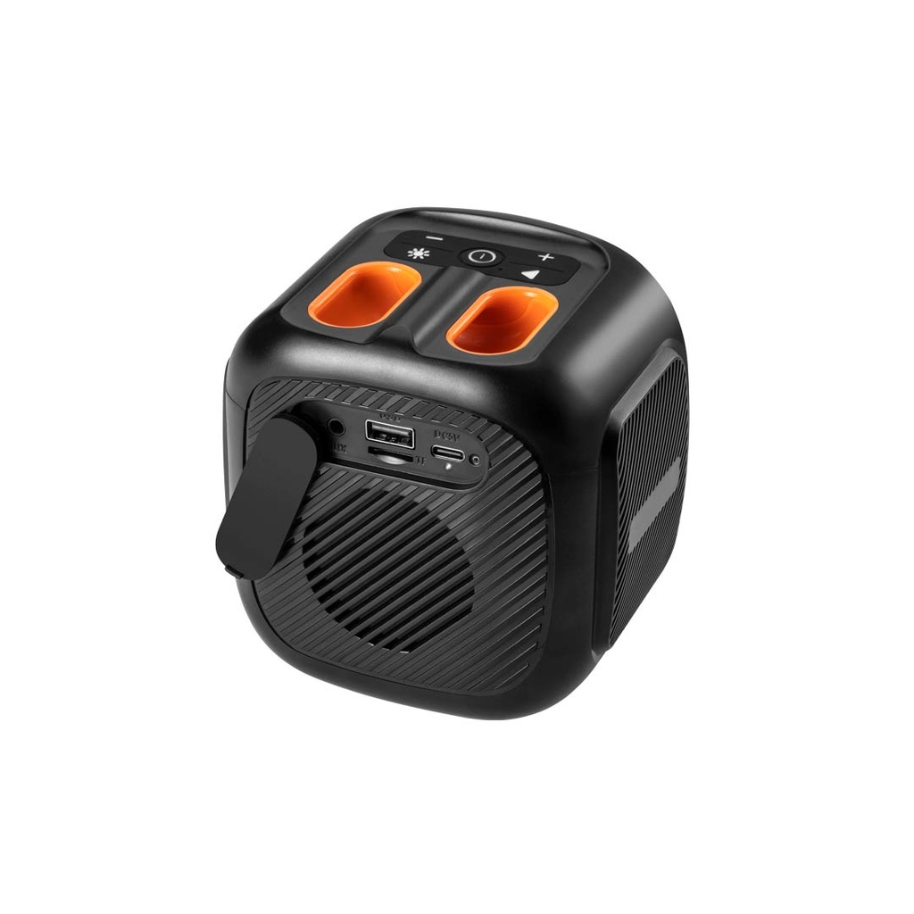 Porodo Soundtec Flash RGB Portable Bluetooth Speaker 16W - Black 2 Porodo Soundtec Flash RGB Portable Bluetooth Speaker 16W - Black - Image 2