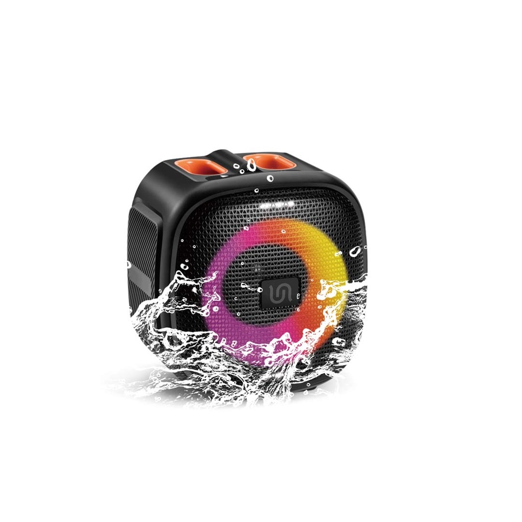 Porodo Soundtec Flash RGB Portable Bluetooth Speaker 16W - Black 3 Porodo Soundtec Flash RGB Portable Bluetooth Speaker 16W - Black - Image 3