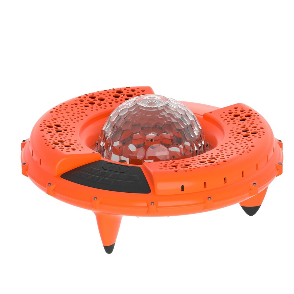 Porodo Soundtec Disco LED Light Floating Waterproof Speaker - Orange 1 Porodo Soundtec Disco LED Light Floating Waterproof Speaker - Orange