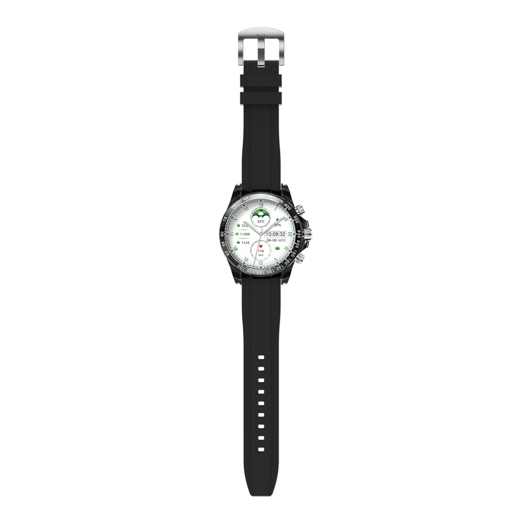 Porodo RAYTONA Smart Watch With Silicone And Metal Strap - Black 5 Porodo RAYTONA Smart Watch With Silicone And Metal Strap - Black - Image 5