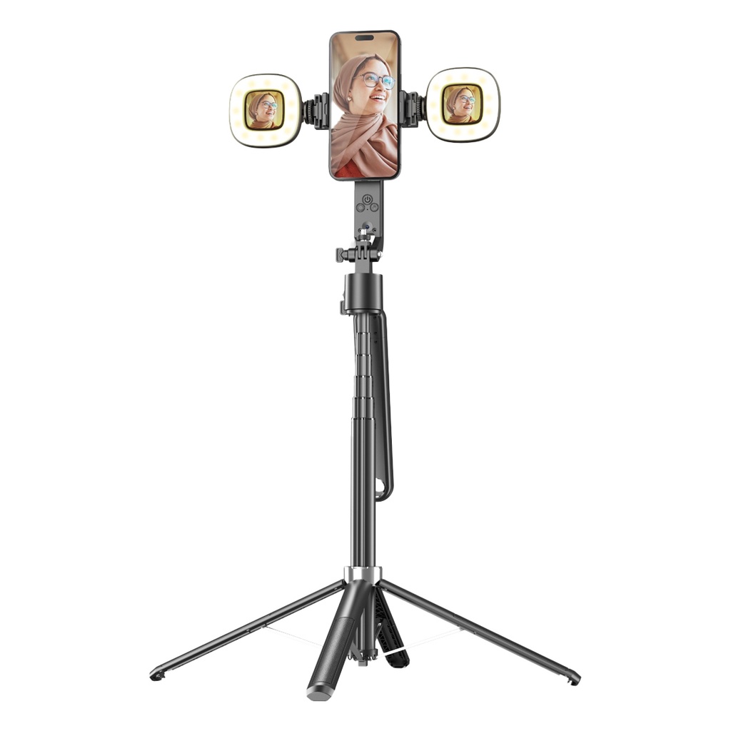 Porodo Selfie Stick Pro X with 360º AI Tracking - Black 3 Porodo Selfie Stick Pro X with 360º AI Tracking - Black - Image 3