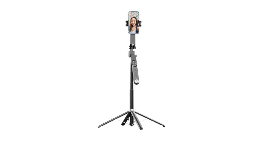 Porodo Selfie Stick Pro X with 360º AI Tracking - Black 1 Porodo Selfie Stick Pro X with 360º AI Tracking - Black