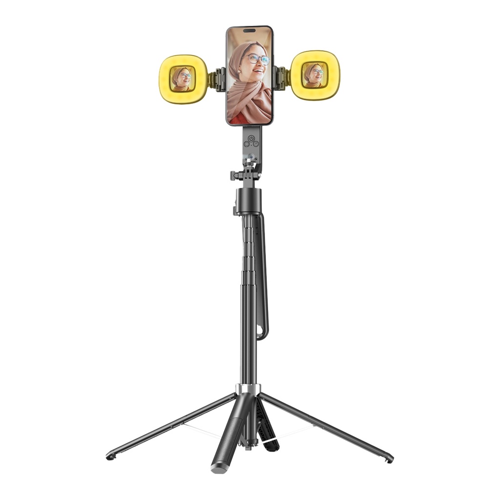 Porodo Selfie Stick Pro X with 360º AI Tracking - Black 2 Porodo Selfie Stick Pro X with 360º AI Tracking - Black - Image 2