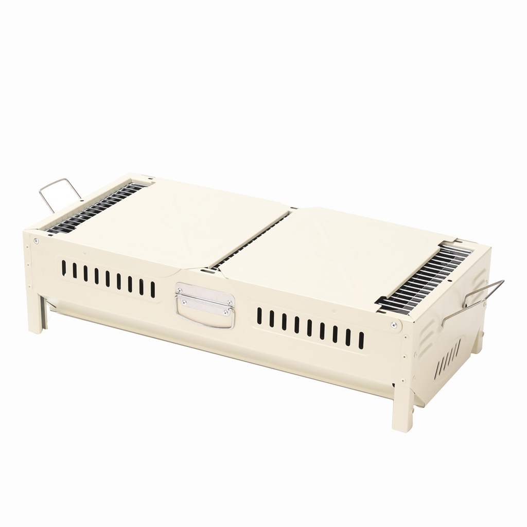 Porodo Lifestyle Camping Portable Charcoal Grill/Carbon Oven - White 4 Porodo Lifestyle Camping Portable Charcoal Grill/Carbon Oven - White - Image 4