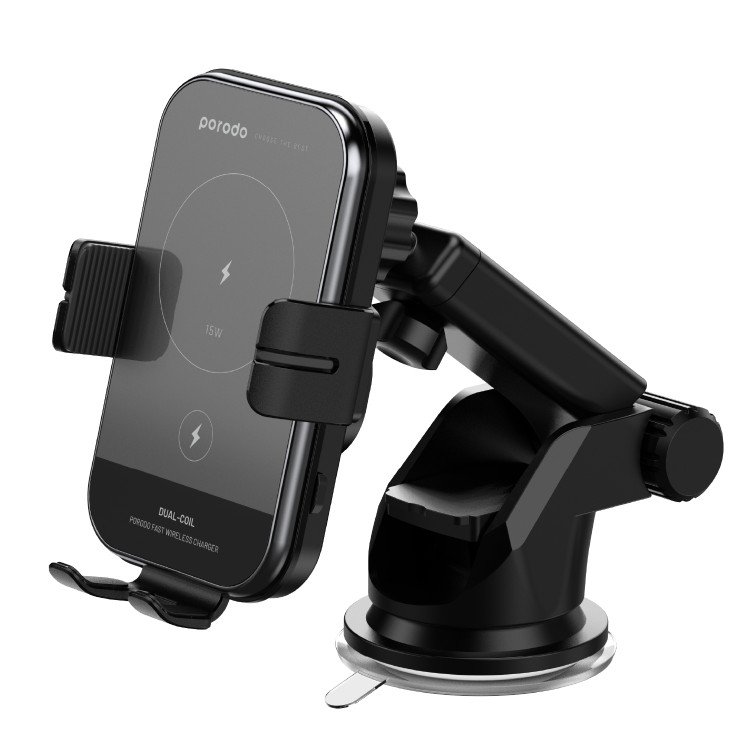 Porodo Phone Holder And Fast Wireless Car Charger (2 in 1) 2 Porodo Phone Holder And Fast Wireless Car Charger (2 in 1) - Image 2