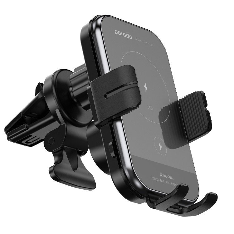 Porodo Phone Holder And Fast Wireless Car Charger (2 in 1) 3 Porodo Phone Holder And Fast Wireless Car Charger (2 in 1) - Image 3