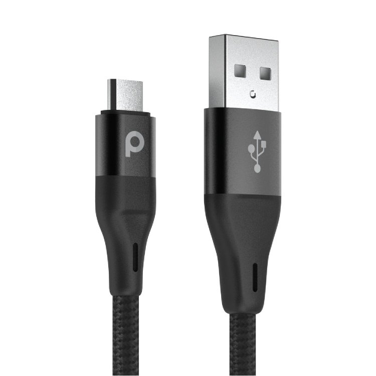 Porodo Safe Braided Type-C Cable 2.2M (Aluminum) 2 Porodo Safe Braided Type-C Cable 2.2M (Aluminum) - Image 2
