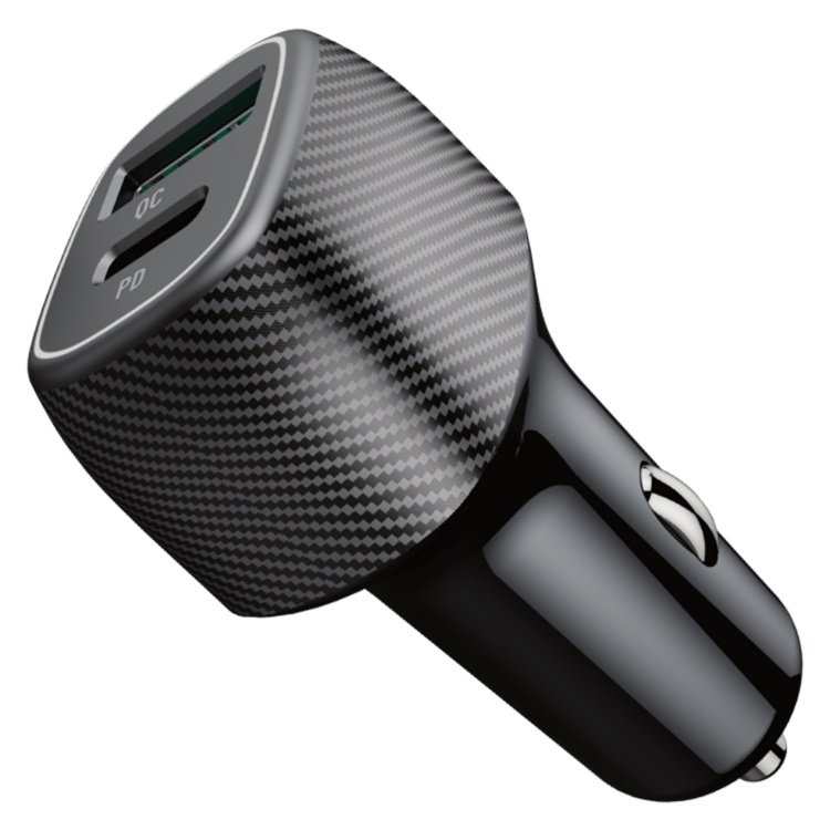 Porodo Dual Port Car Charger with Braided Type-C to Lightning Cable 4 Porodo Dual Port Car Charger with Braided Type-C to Lightning Cable - Image 4