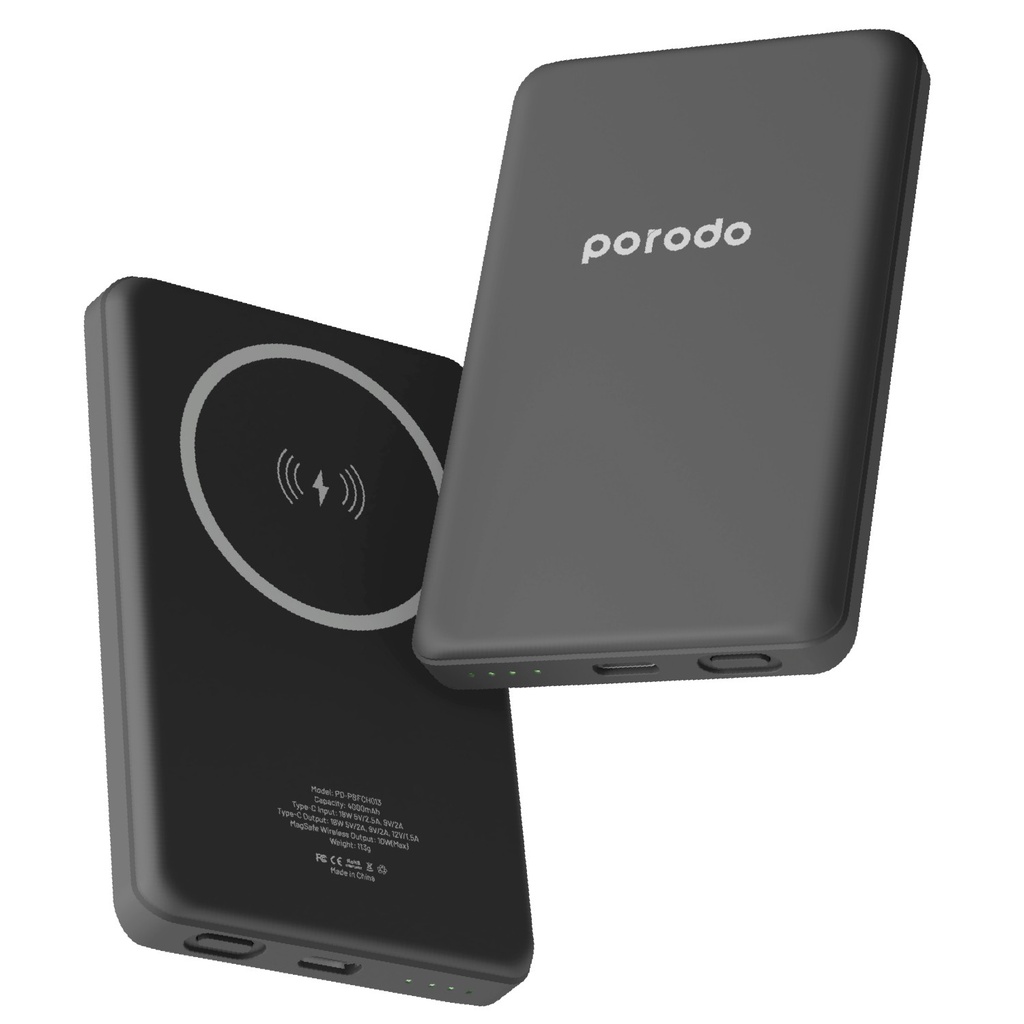 Porodo 4000mAh MagSafe Power Bank With Type-C PD Input & Output 2 Porodo 4000mAh MagSafe Power Bank With Type-C PD Input & Output - Image 2
