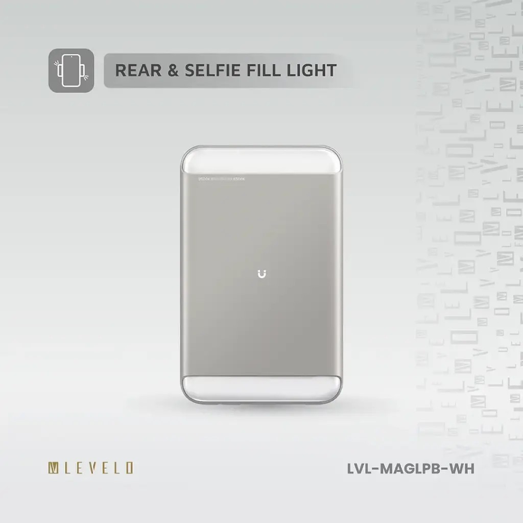 Levelo MagLight Portable Power Bank 8000mAh - White 4 Levelo MagLight Portable Power Bank 8000mAh - White - Image 4