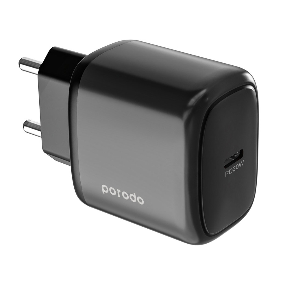 Porodo USB-C Power Delivery Quick Charger EU With USB-C USB-C Cable 2 Porodo USB-C Power Delivery Quick Charger EU With USB-C USB-C Cable - Image 2