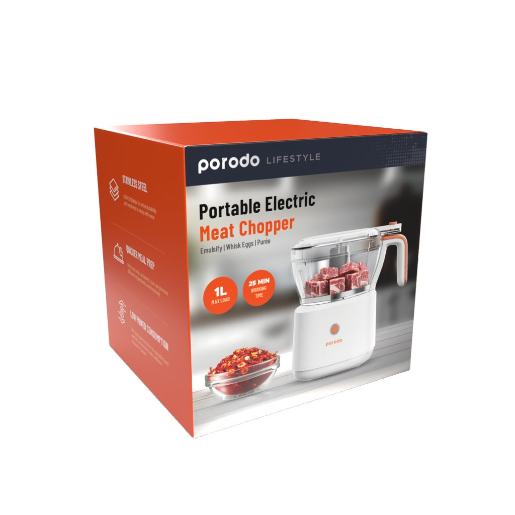 Porodo Lifestyle 88W 4in1 Mini Food Processor 3 Porodo Lifestyle 88W 4in1 Mini Food Processor - Image 3