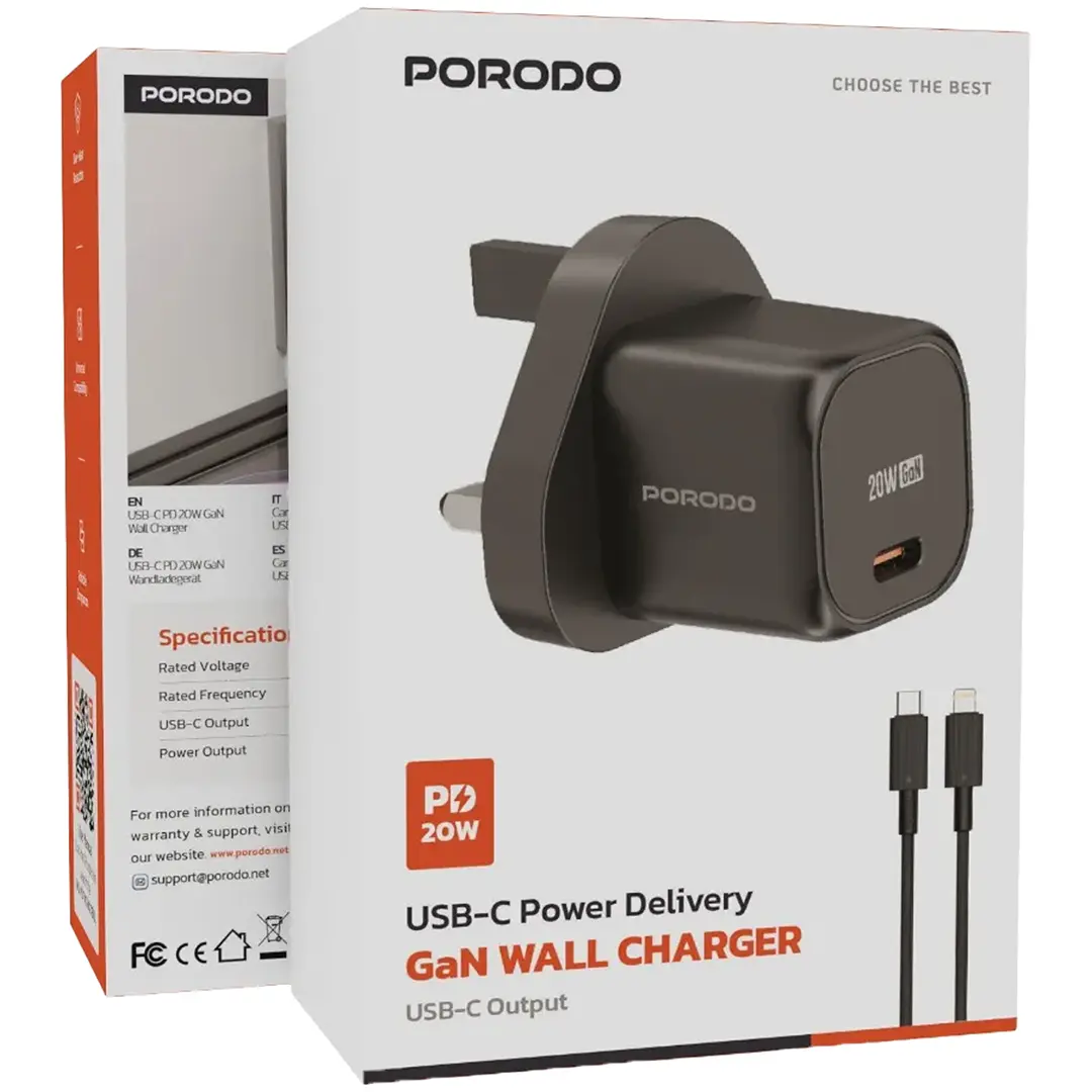 Porodo PD 20W UK Fast Charger 2 Porodo PD 20W UK Fast Charger - Image 2