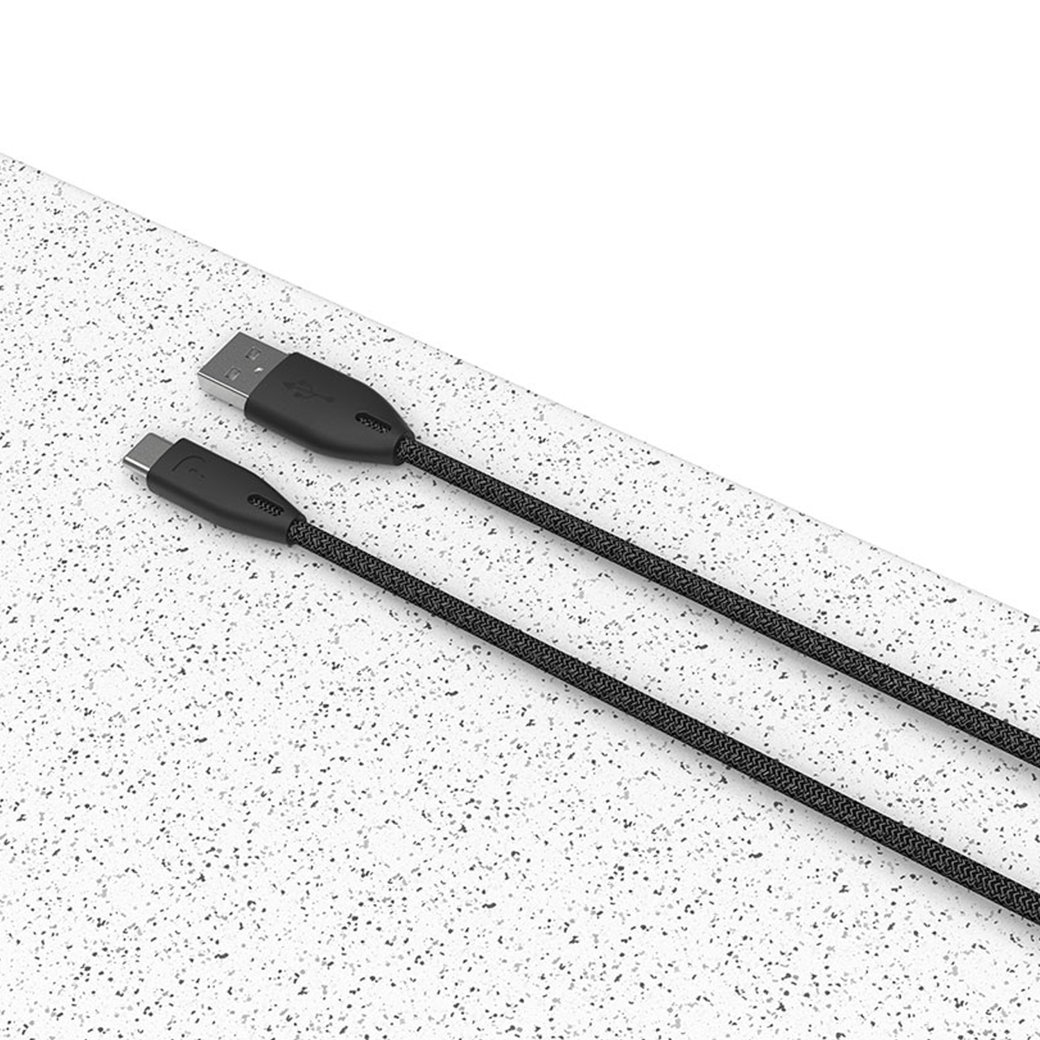 Powerology Braided USB-A to Type-C Cable - 1.2m / 4ft 2 Powerology Braided USB-A to Type-C Cable - 1.2m / 4ft - Image 2