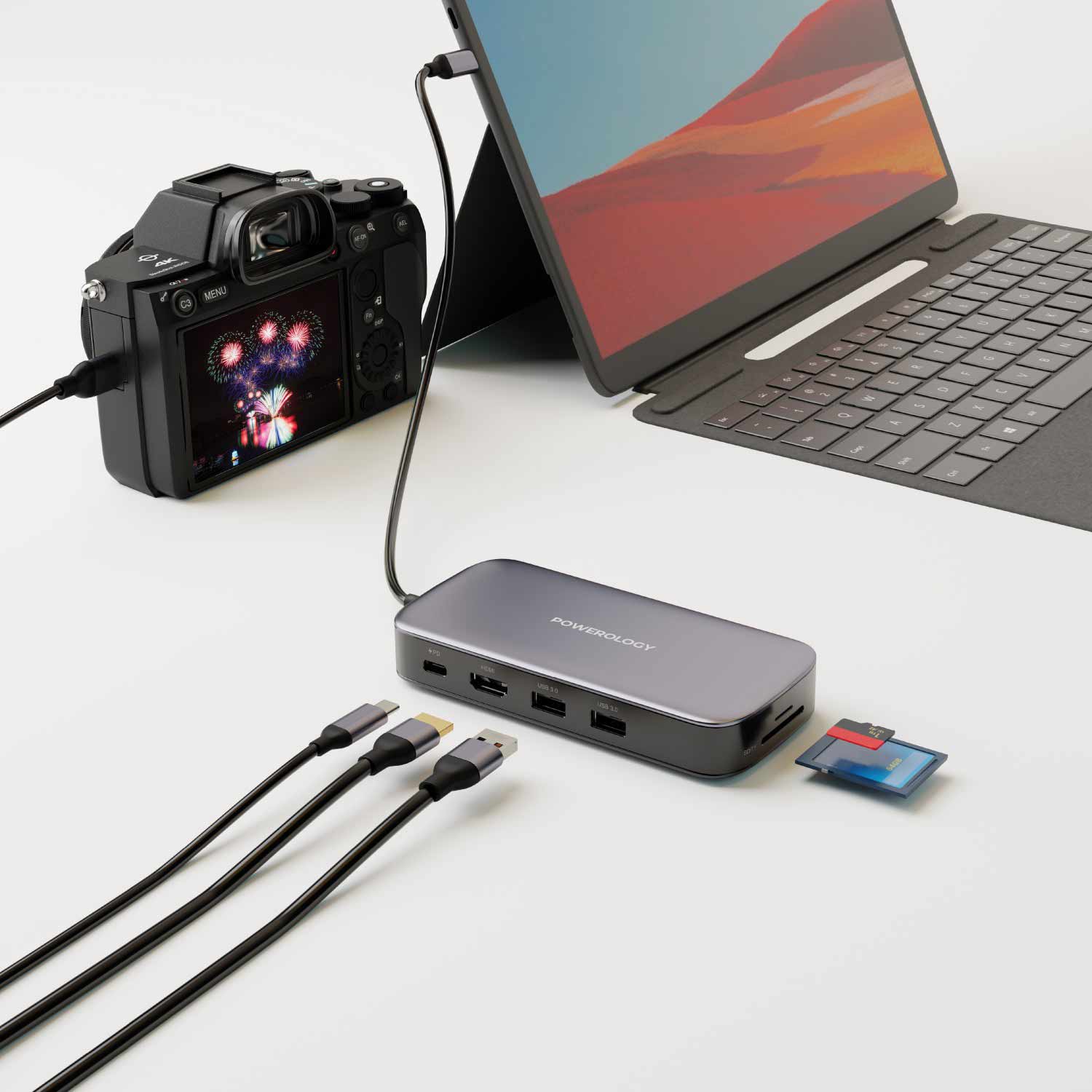 Powerology 256 GB USB-C Hub & SSD Drive All-in-one Connectivity & Storage PD 100W 3 Powerology 256 GB USB-C Hub & SSD Drive All-in-one Connectivity & Storage PD 100W - Image 3