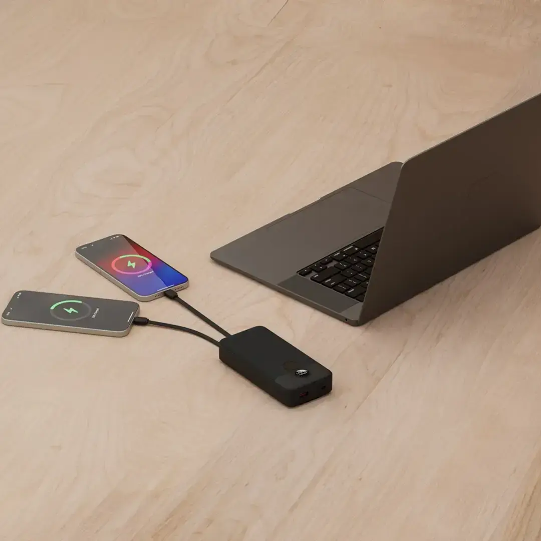 Porodo 20000mAh Powerbank with Integrated Cable 3 Porodo 20000mAh Powerbank with Integrated Cable - Image 3