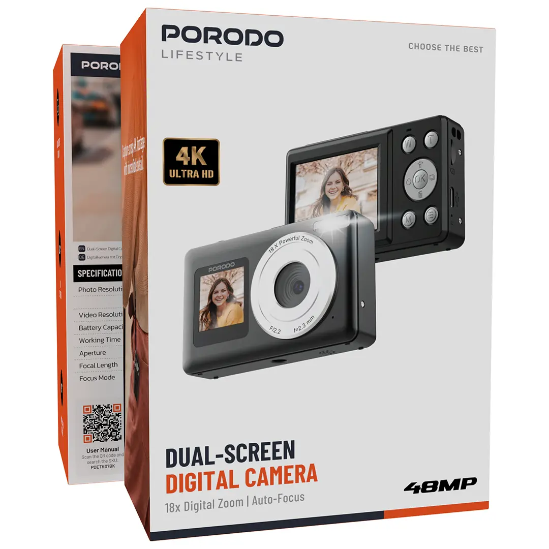 Porodo Lifestyle Dual-Screen Digital Camera 3 Porodo Lifestyle Dual-Screen Digital Camera - Image 3