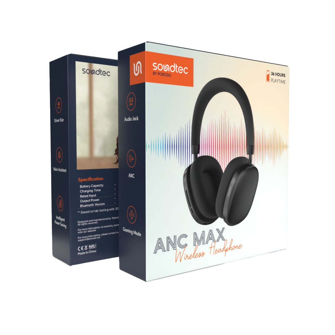 Porodo Soundtec Airpodmax ANC Headphone 3 Porodo Soundtec Airpodmax ANC Headphone - Image 3