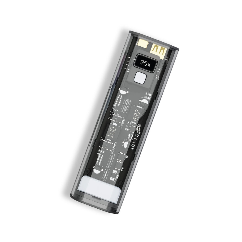 Powerology Crystalline Series Power Bank 24000mAh PD 100W - Dark Gray 3 Powerology Crystalline Series Power Bank 24000mAh PD 100W - Dark Gray - Image 3