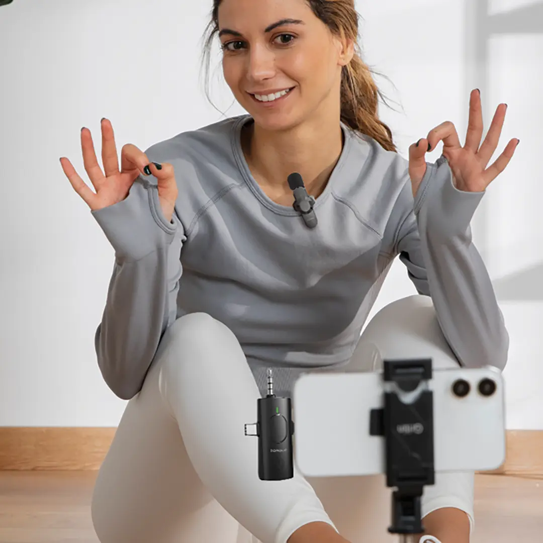 Porodo Audix Elite 3 In 1 Lavalier Microphone 4 Porodo Audix Elite 3 In 1 Lavalier Microphone - Image 4