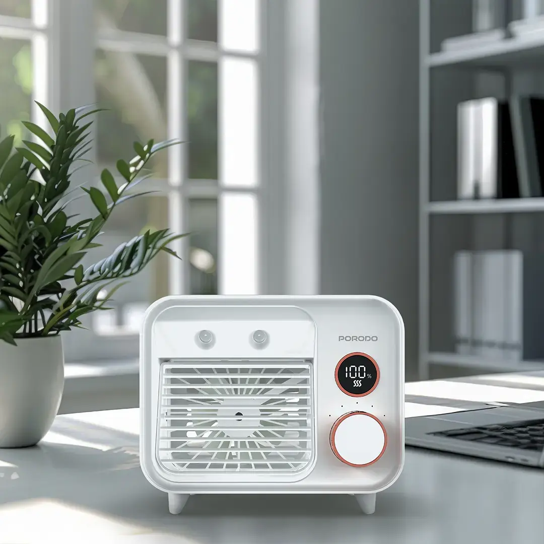 Porodo Lifestyle Mini Mist Fan Desktop Air Cooler 3 Porodo Lifestyle Mini Mist Fan Desktop Air Cooler - Image 3