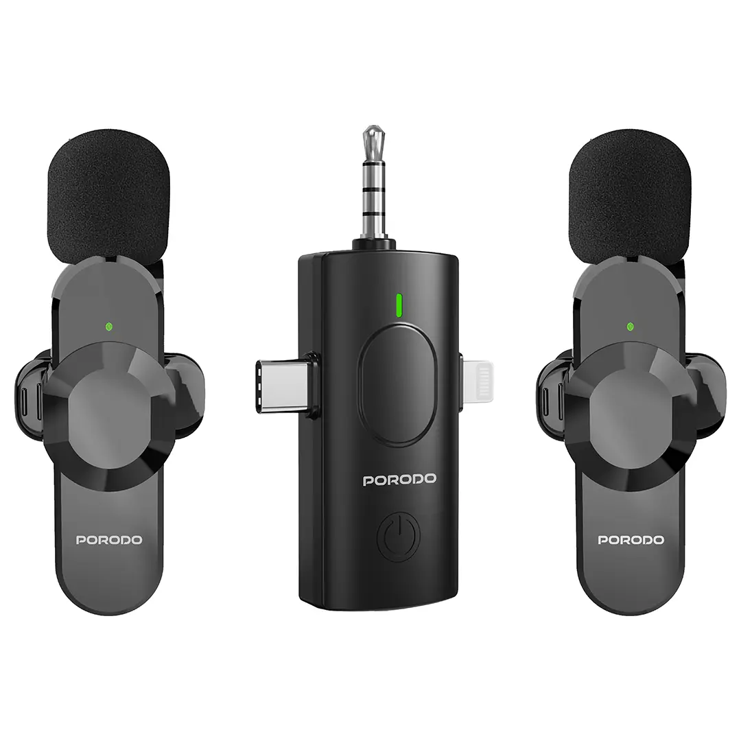 Porodo Audix Elite 3 In 1 Lavalier Microphone 2 Porodo Audix Elite 3 In 1 Lavalier Microphone - Image 2