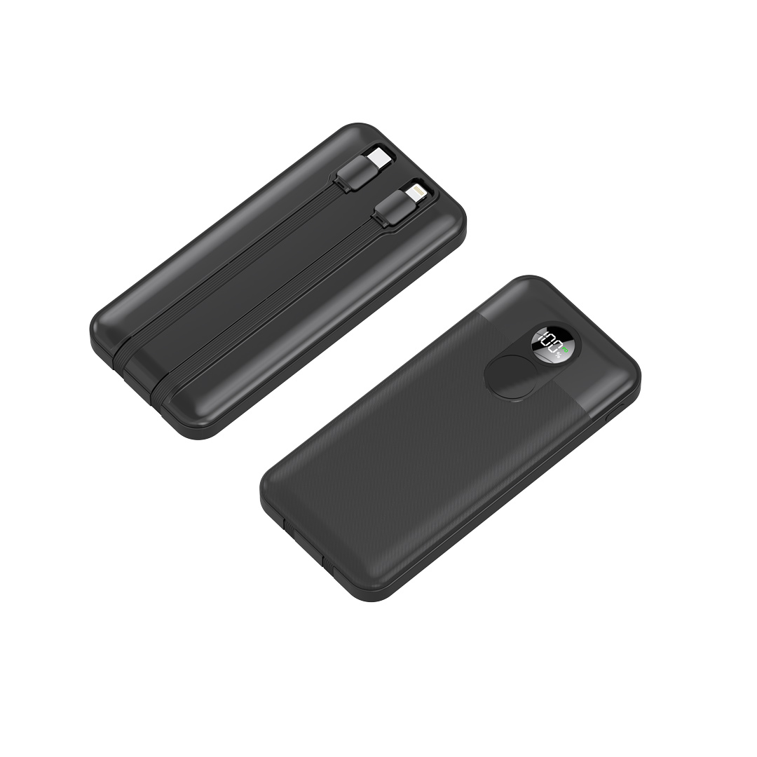 Porodo 10000mAh Powerbank Integrated Cable 2 Porodo 10000mAh Powerbank Integrated Cable - Image 2