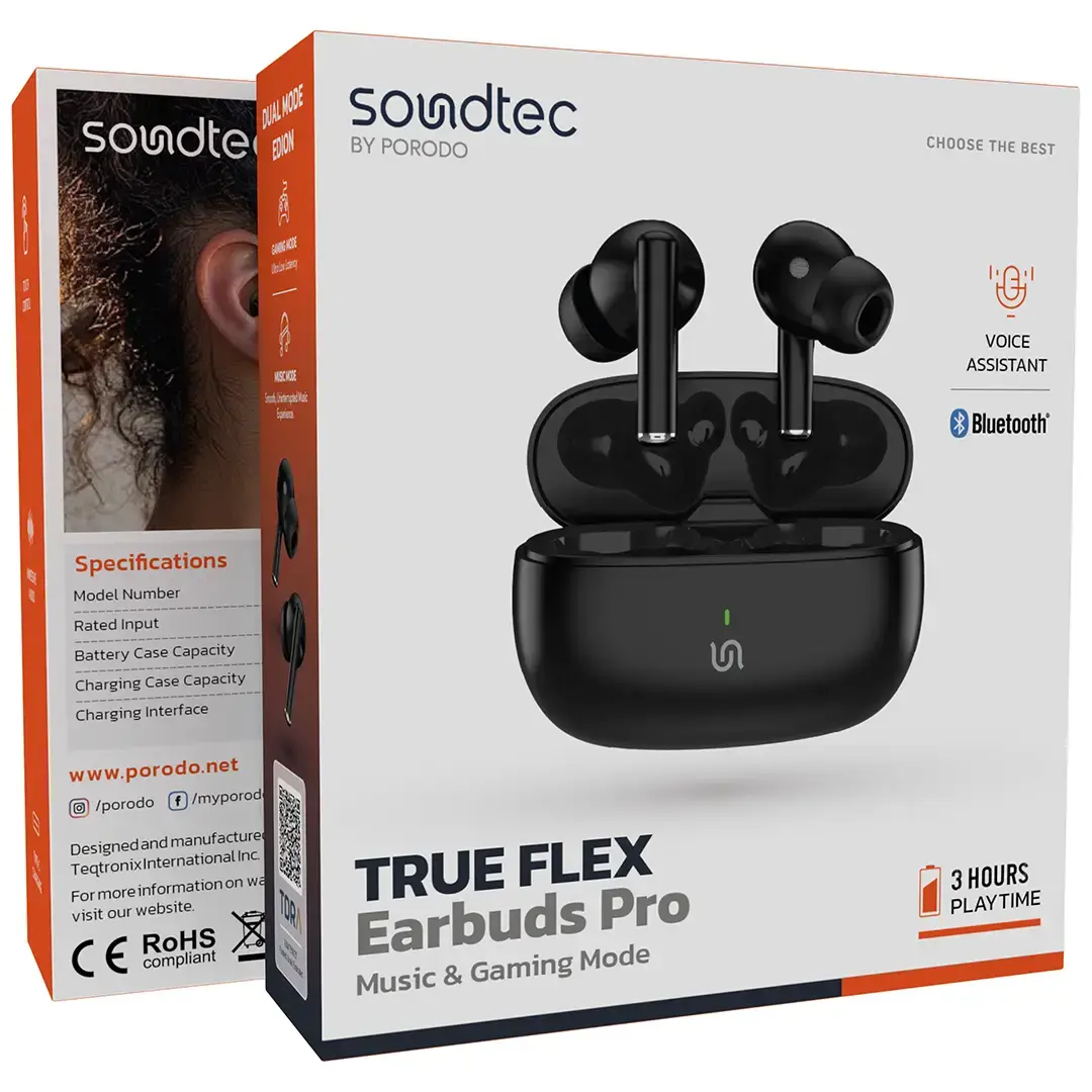 Porodo Soundtec True Flex Earbuds Pro 4 Porodo Soundtec True Flex Earbuds Pro - Image 4