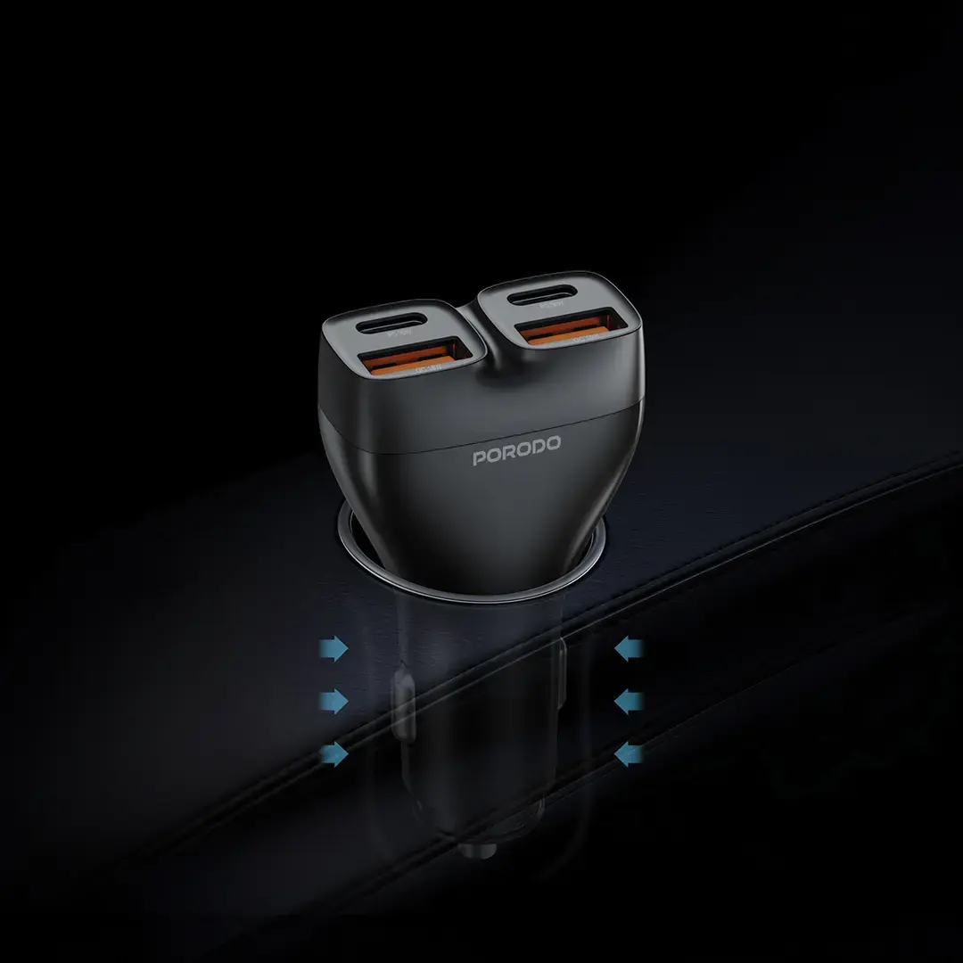 Porodo Dualpower 102W Car Charger 5 Porodo Dualpower 102W Car Charger - Image 5