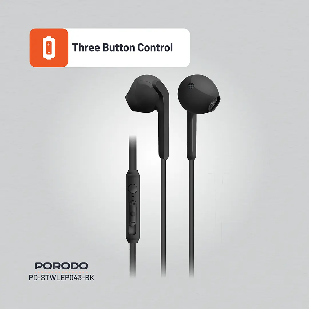 Porodo Soundtec Stereo Earphones 1.2m 5 Porodo Soundtec Stereo Earphones 1.2m - Image 5