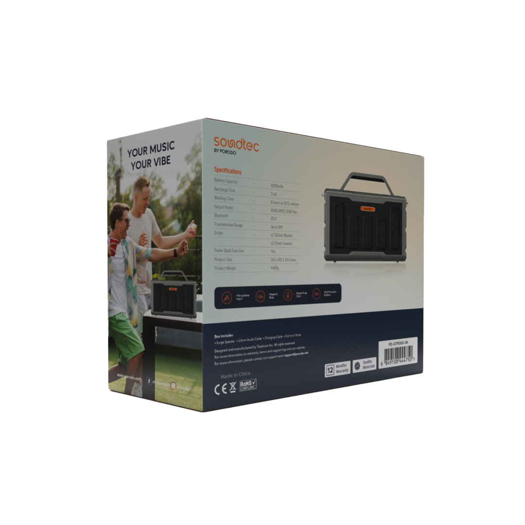 Porodo Soundtec Surge 2.2 Channel Party Speaker 4 Porodo Soundtec Surge 2.2 Channel Party Speaker - Image 4