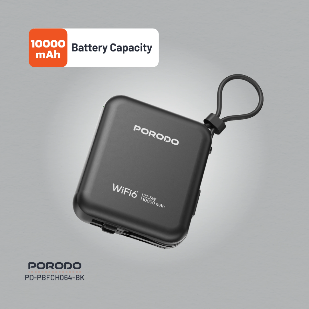 Porodo 4G LTE | WiFi 6 Pocket Router 5 Porodo 4G LTE | WiFi 6 Pocket Router - Image 5
