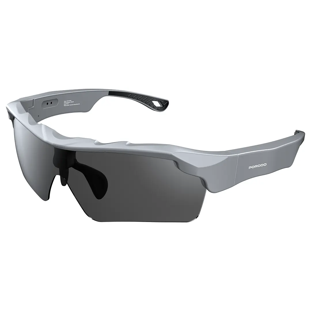 Porodo Lifestyle Dynamiq Smart Sunglasses - Gray & Black 2 Porodo Lifestyle Dynamiq Smart Sunglasses - Gray & Black - Image 2