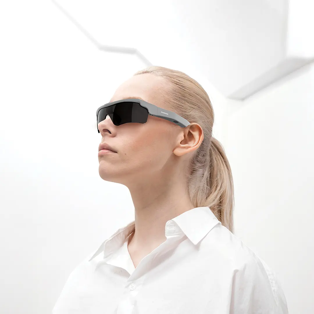 Porodo Lifestyle Dynamiq Smart Sunglasses - Gray & Black 6 Porodo Lifestyle Dynamiq Smart Sunglasses - Gray & Black - Image 6