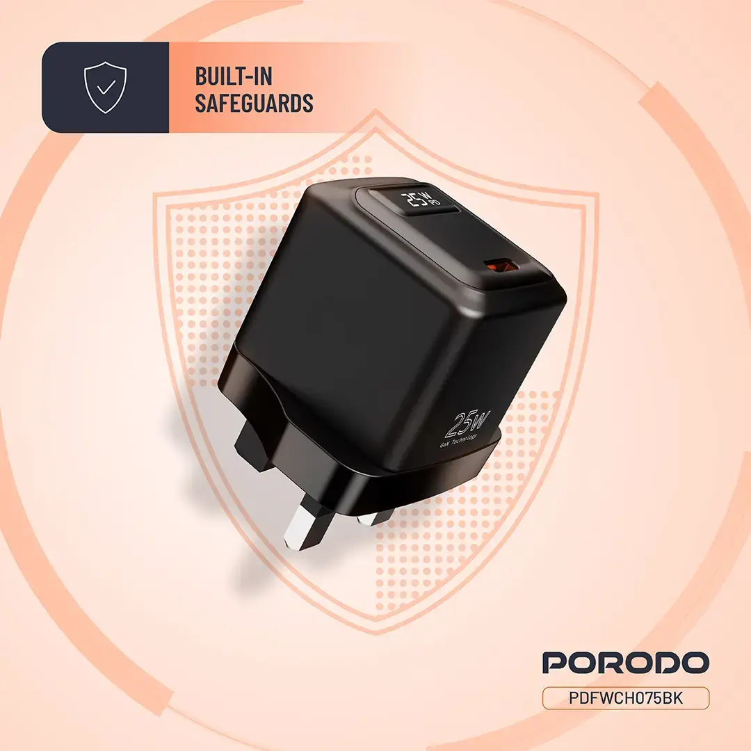 Porodo GaN 25W USB-C Wall Charger 5 Porodo GaN 25W USB-C Wall Charger - Image 5