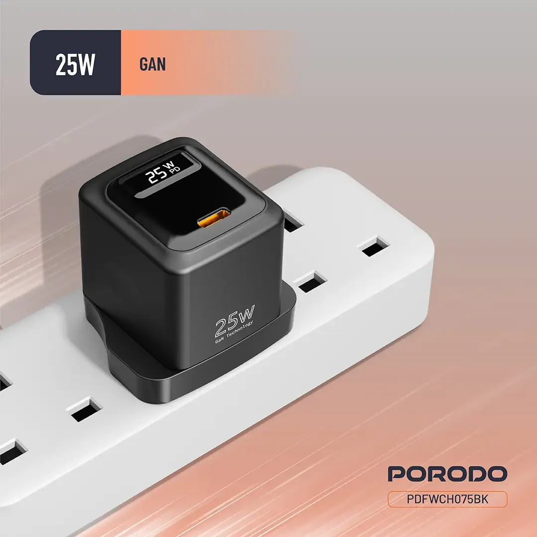 Porodo GaN 25W USB-C Wall Charger 6 Porodo GaN 25W USB-C Wall Charger - Image 6