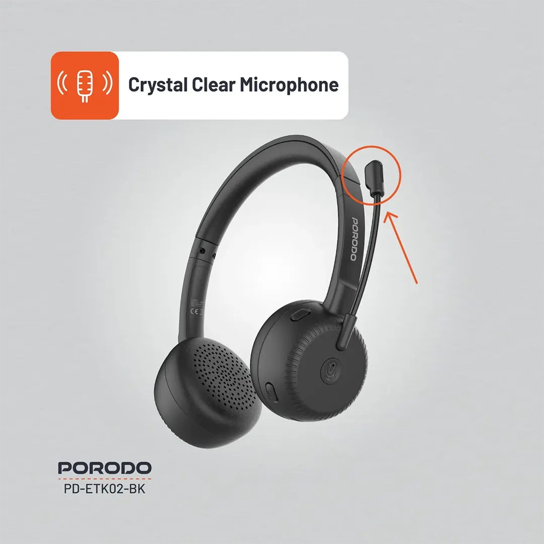 Porodo Office Wireless Headset 4 Porodo Office Wireless Headset - Image 4