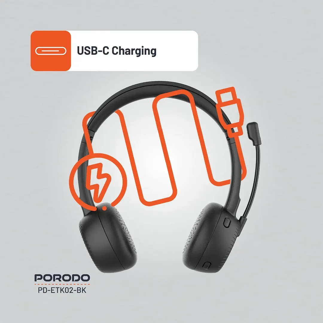 Porodo Office Wireless Headset 5 Porodo Office Wireless Headset - Image 5